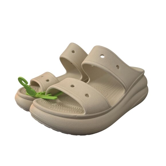 Crocs Classic Crush Sandal In Bone, Size 10/M 12/W NWOB - Picture 1 of 9
